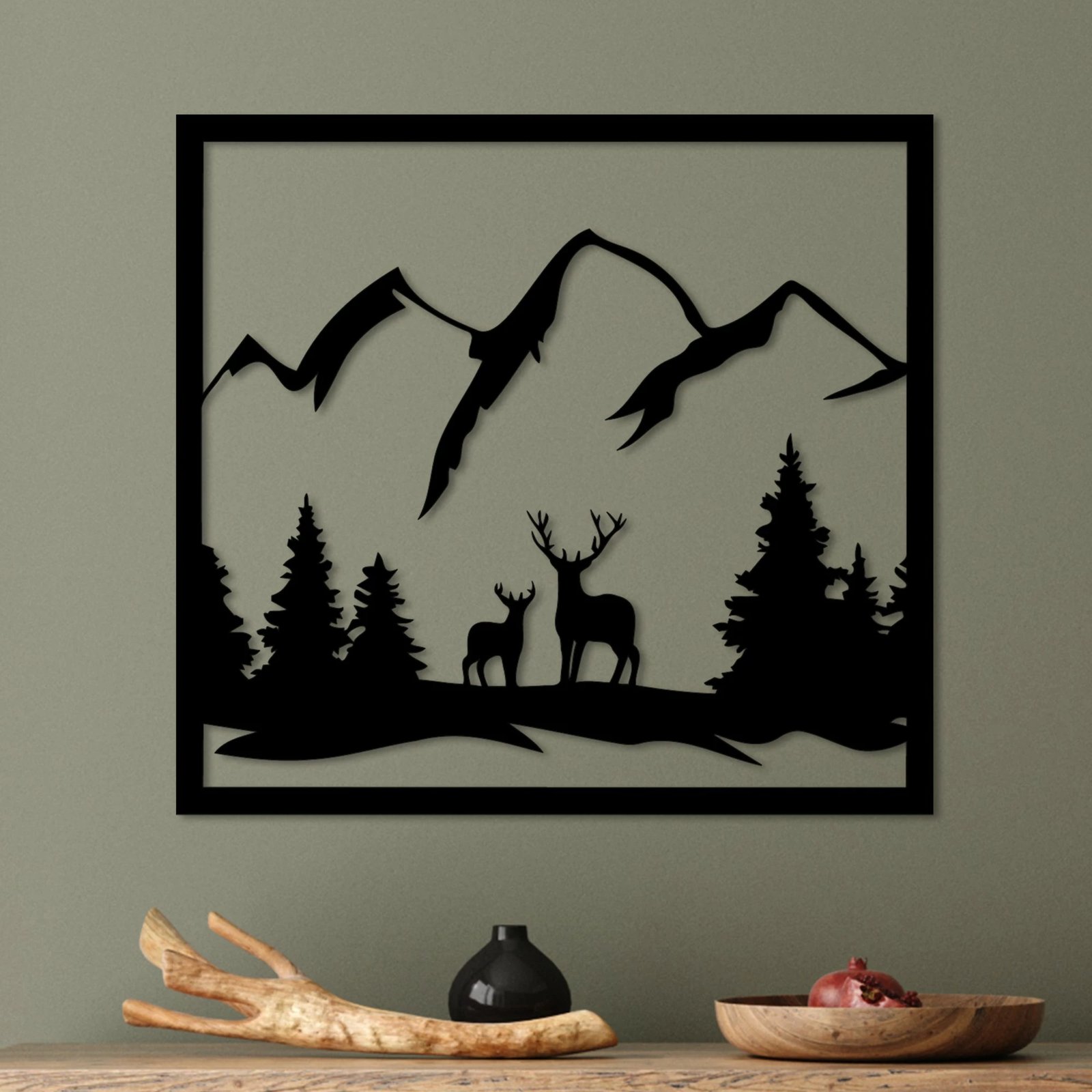 Aksesor dekorativ metalik për mur, Wallity, Nënë dhe Bir 1