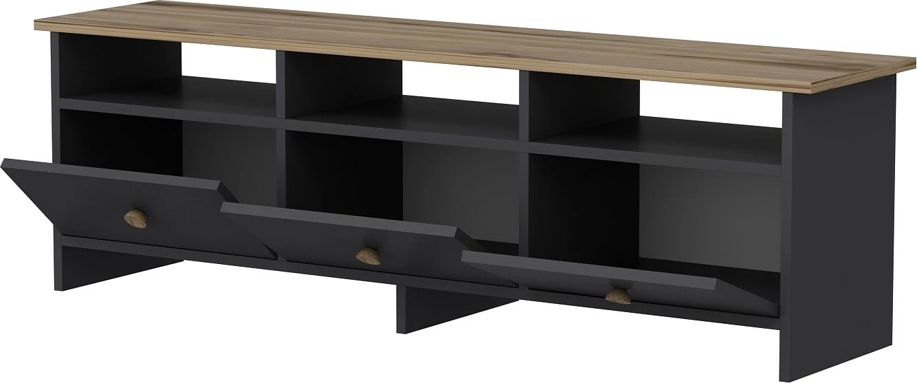 Komodë TV Hanah Home, Oslo, anthracite dhe lis