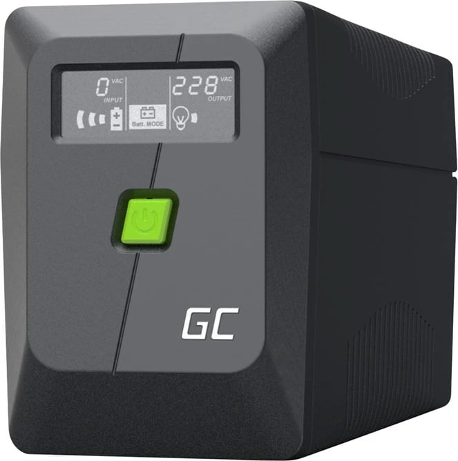 UPS Green Cell UPSLM480, 0.85 kVA, 480 W, 2 dalje AC, 9 Ah, 12 V, e zezë