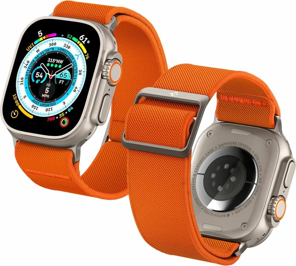 Rrip Spigen Fit Lite Ultra për Apple Watch 4/5/6/7/8/SE/Ultra, 42/44/45/49 mm, Portokalli
