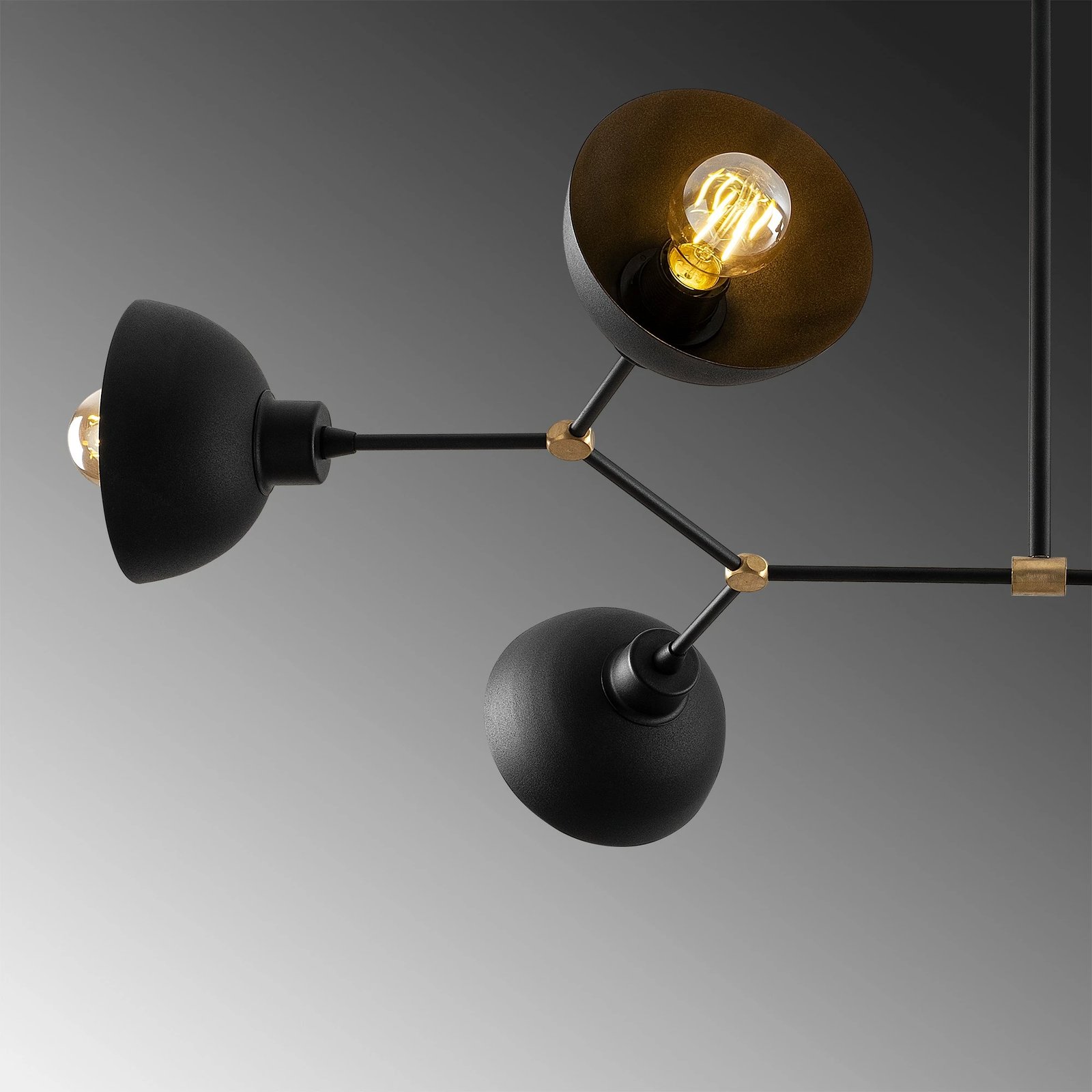 Llambë tavani industriale, ngjyrë e zezë, Dram - 1101