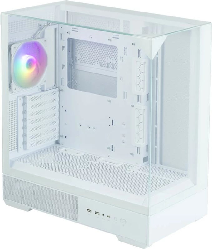 Kasë Zalman P40 Prism, Midi Tower, ARGB, Xham i temperuar, E bardhë