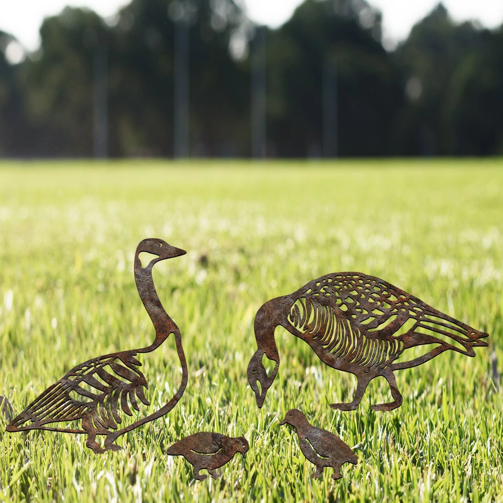 Objekt dekorativ për kopsht, metalik, ngjyrë antike, Evila Originals, Fam 14, set