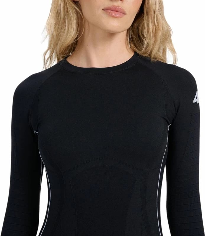 Maicë termoaktive për femra 4f, e zezë