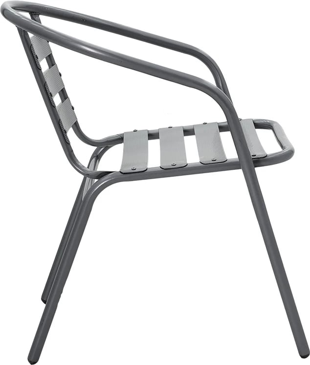 Karrige Tade metalike, ngjyrë gri e errët, 54x62x74cm