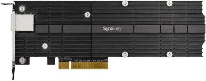 Kartelë rrjeti Synology E10M20-T1, PCIe 3.0 x8, 10GbE, 2 slote NVMe M.2, e zezë