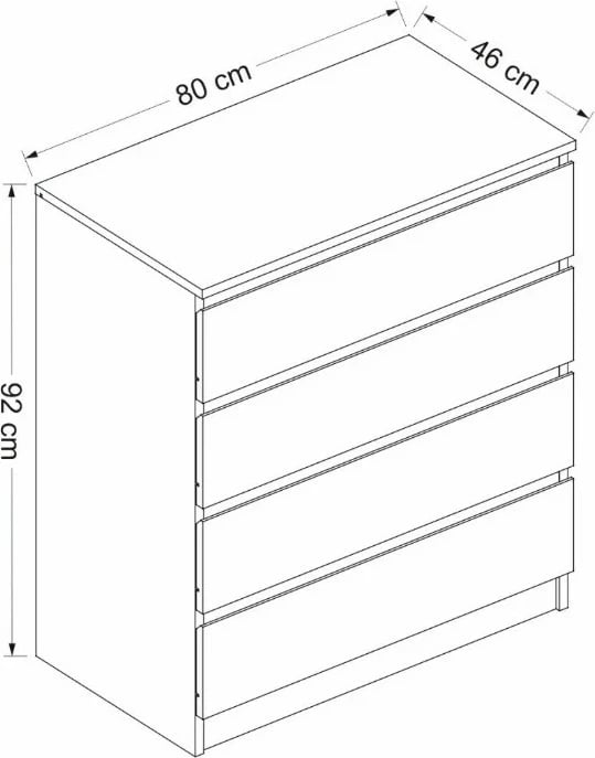 Komodë Hanah Home, Gunes - 4279, e bardhë