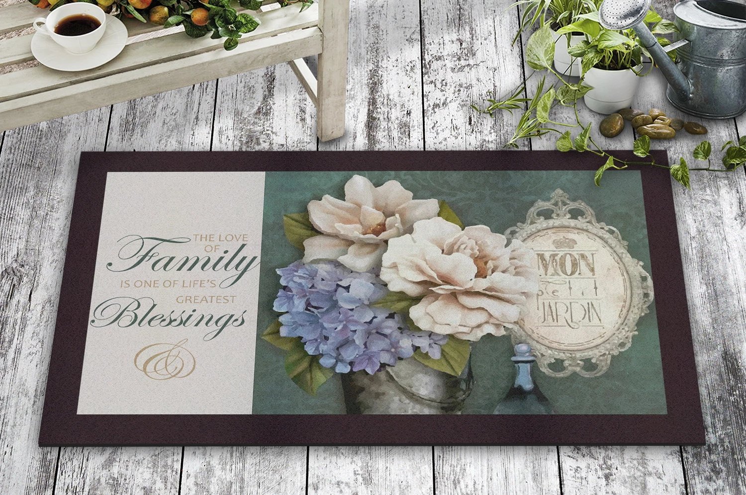 Shilte hyrëse PVC Aberto Design, Family Blessings, shumëngjyrëshe, 45x70cm