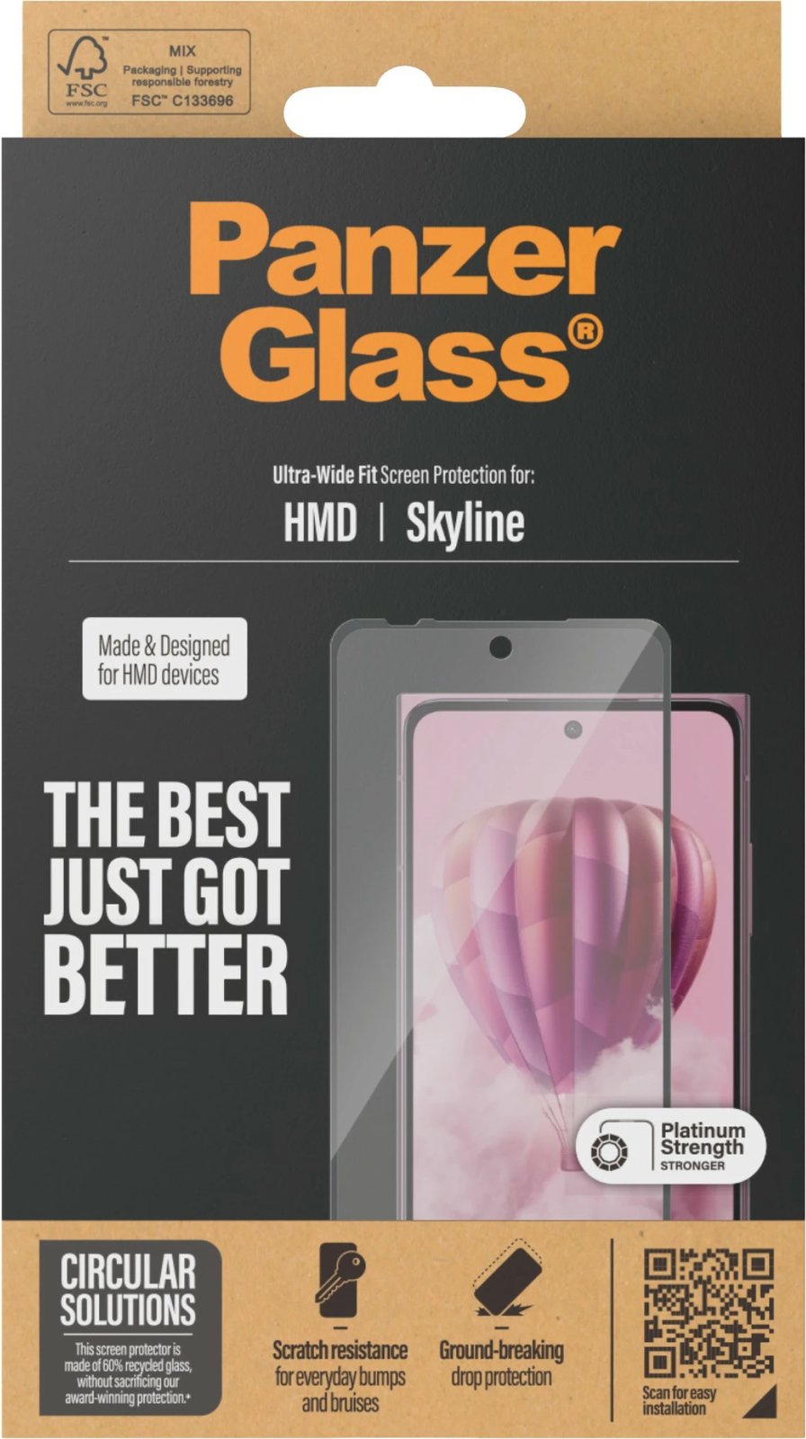Mbrojtës ekrani PanzerGlass HMD Skyline Ultra-Wide Fit, transparent