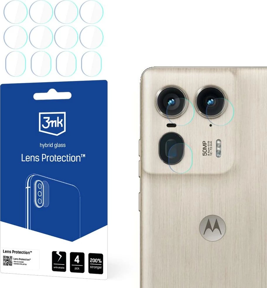 Mbrojtës xhami për kamerë Motorola Moto Edge 50 Ultra 3mk Protection, transparent