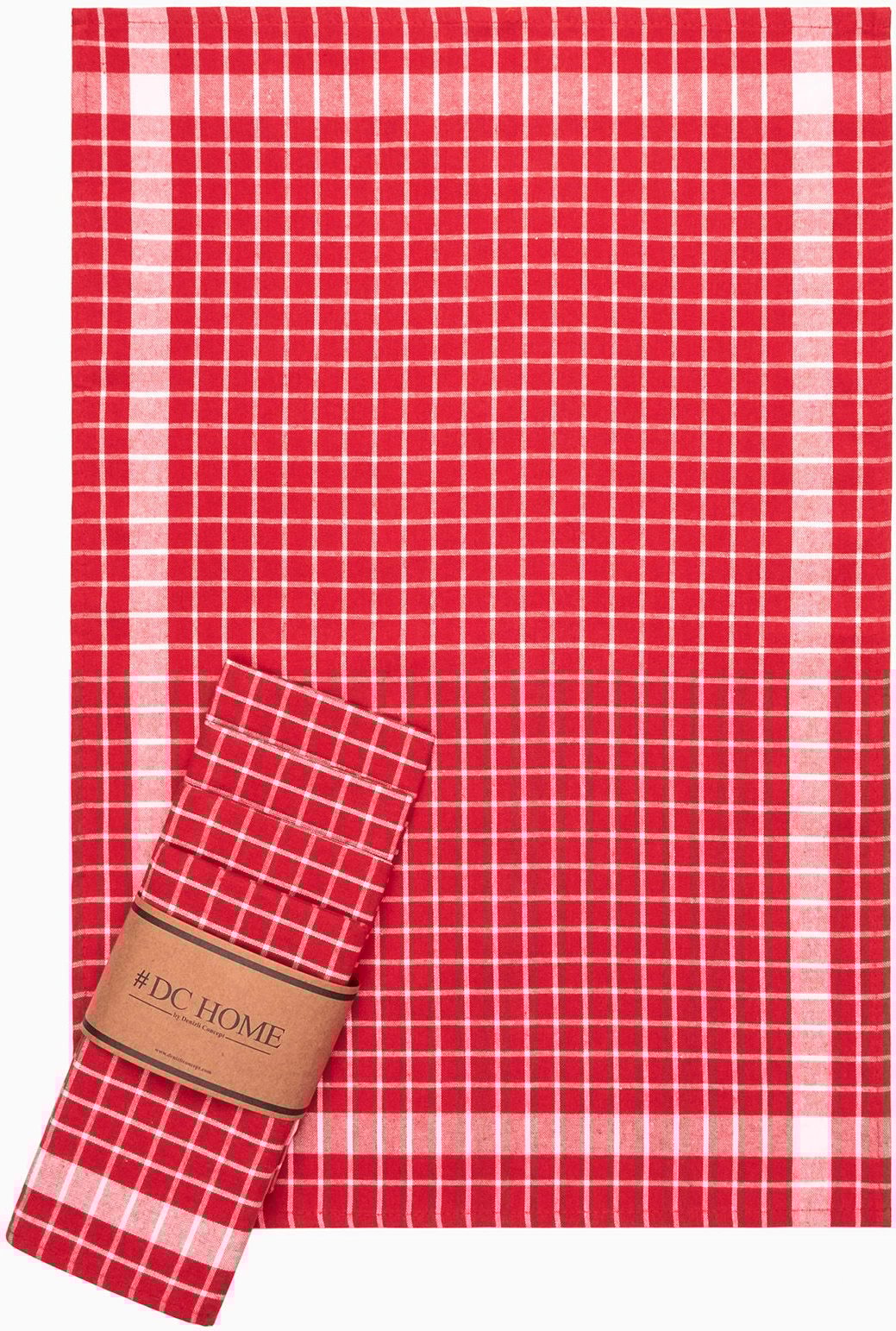 Set peshqirësh dore (5 copë), Hermia, Kareli, e kuqe