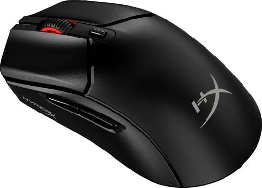 Maus, HyperX, Pulsefire Haste 2 Core Wireless 8R2E6AA, 12000 DPI, 2.4 GHz & Bluetooth, 6 butona, 69 g, AAA, e zezë