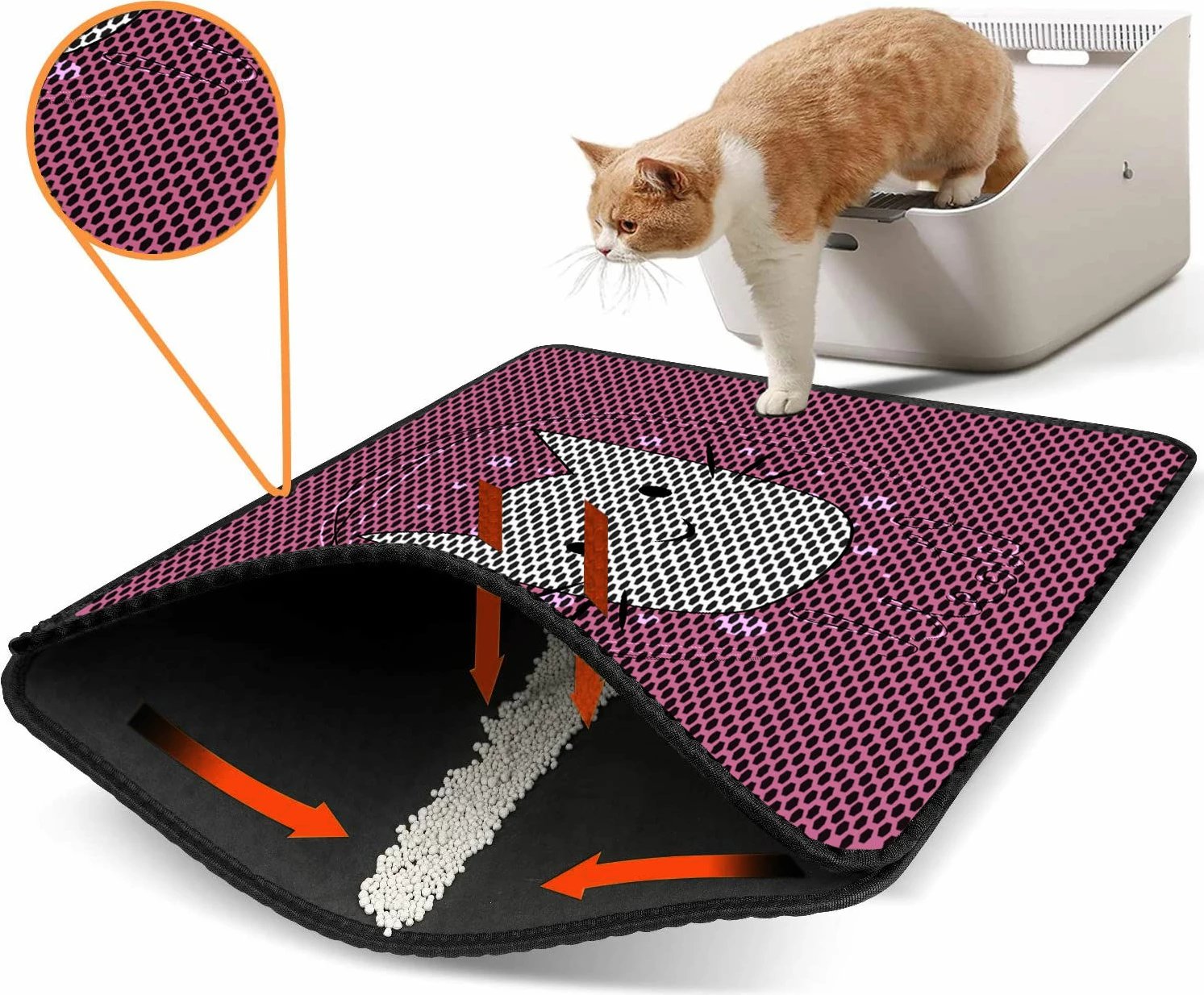 Tapet për rërë mace, shumëngjyrësh, Paws & Whiskers, Nrszn0030