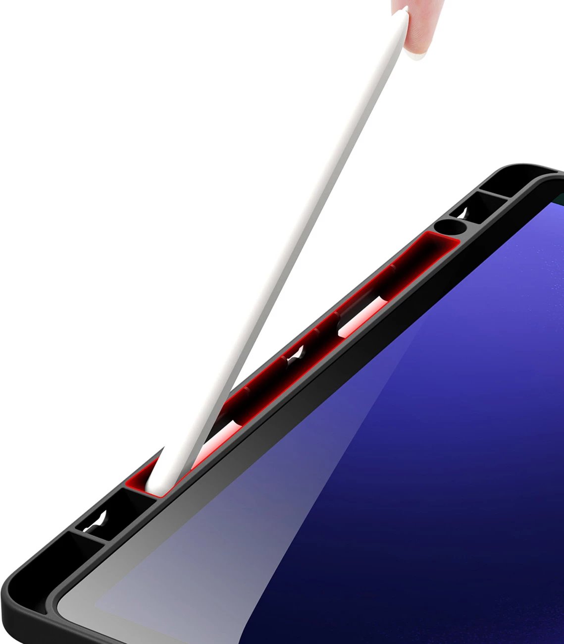 Mbështjellës tabletë Dux Ducis Magi për Samsung Galaxy Tab S10 FE/S9/S9 FE, me mbajtëse stylus, e zezë