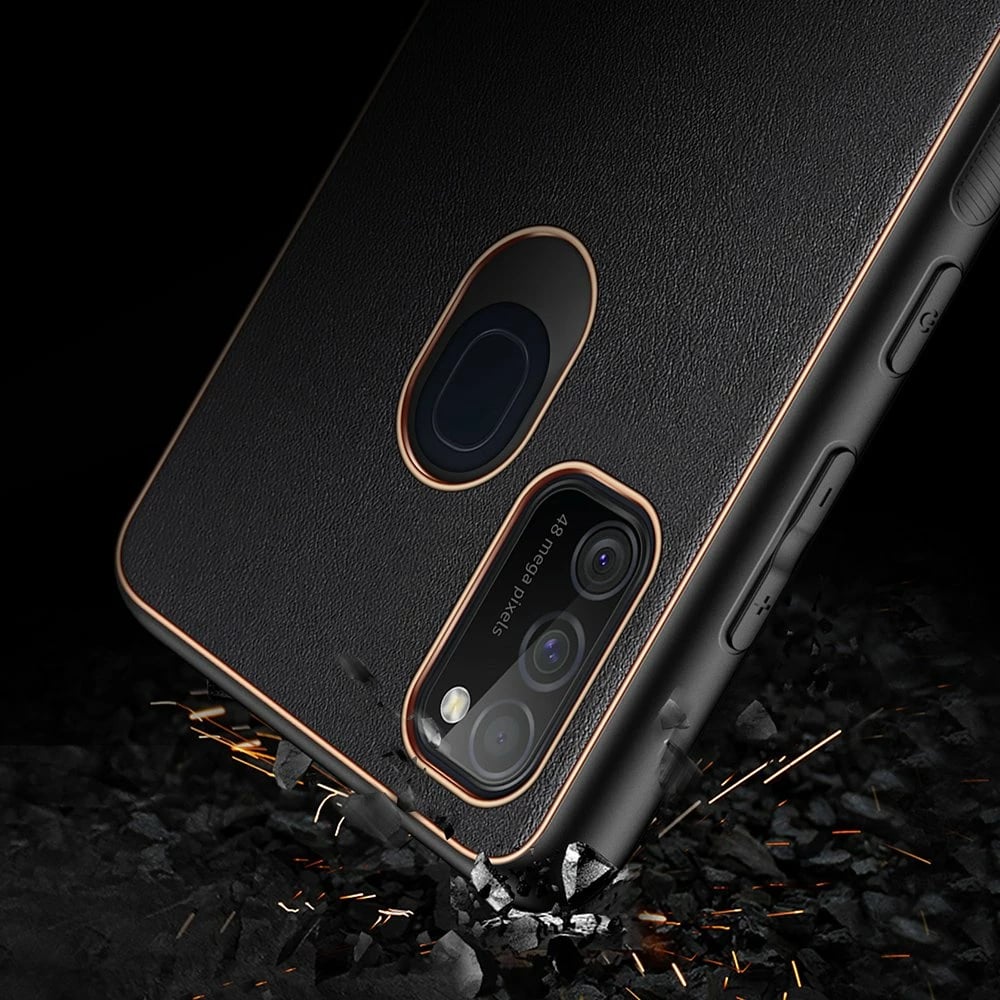 Mbështjellës Dux Ducis Yolo për Samsung Galaxy M30s, lëkurë PU, i zi