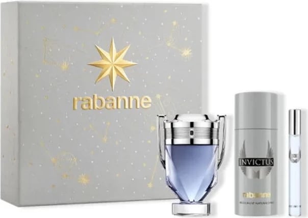 Eau de Toilette për meshkuj Paco Rabanne Invictus set 3 pjesë 100ml