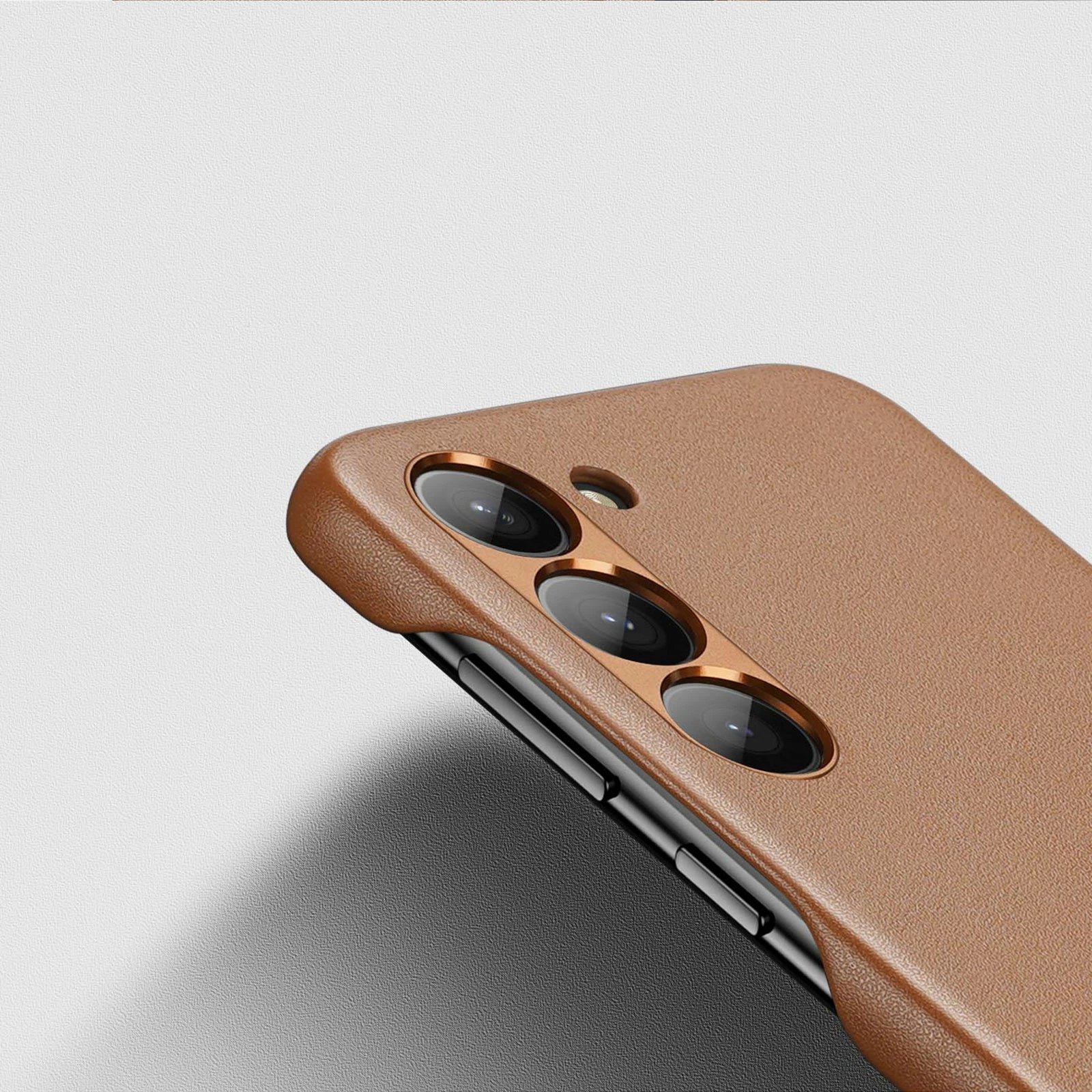 Mbështjellës Dux Ducis Grit për Samsung Galaxy S23+, lëkurë ekologjike, Kafe
