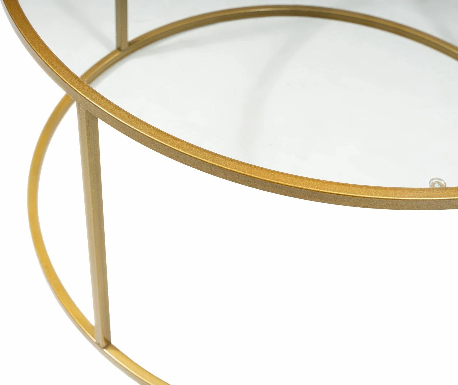 Tavolinë kafeje Hanah Home, Berlin 80, ngjyrë ari, transparente