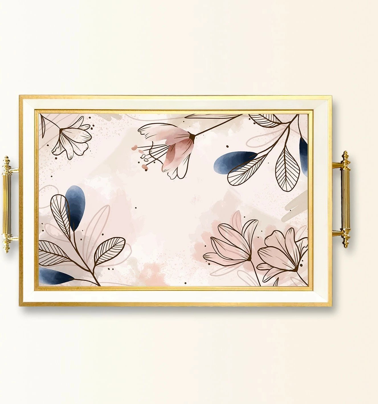 Tabaka prej qelqi Aberto Design, shumëngjyrëshe, TPB9797, 50x29x3.5 cm