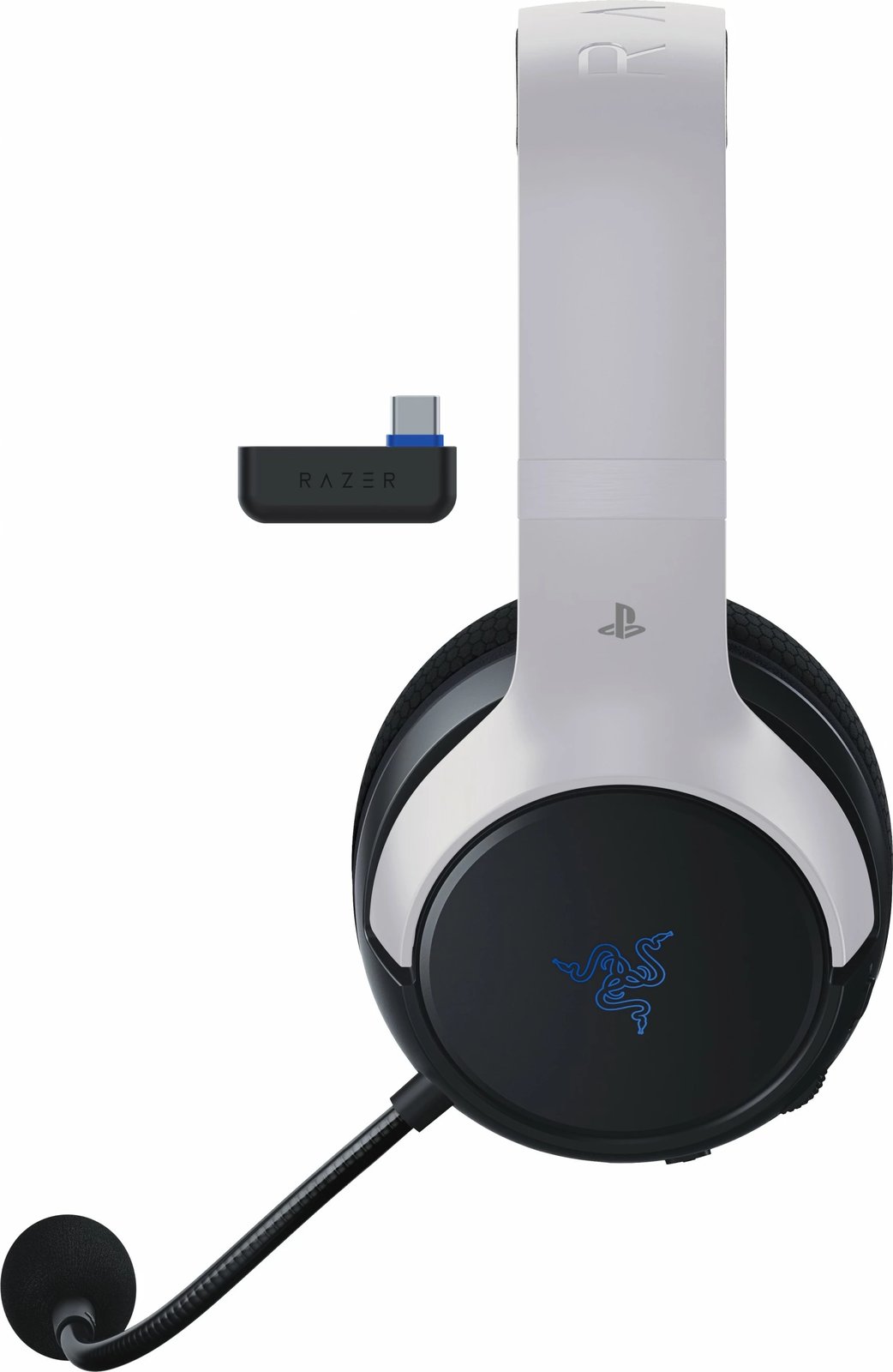 Headset Razer Kaira për Playstation, Wireless, 20 - 20000 Hz, Gaming, 363 g, Black, Blue, White