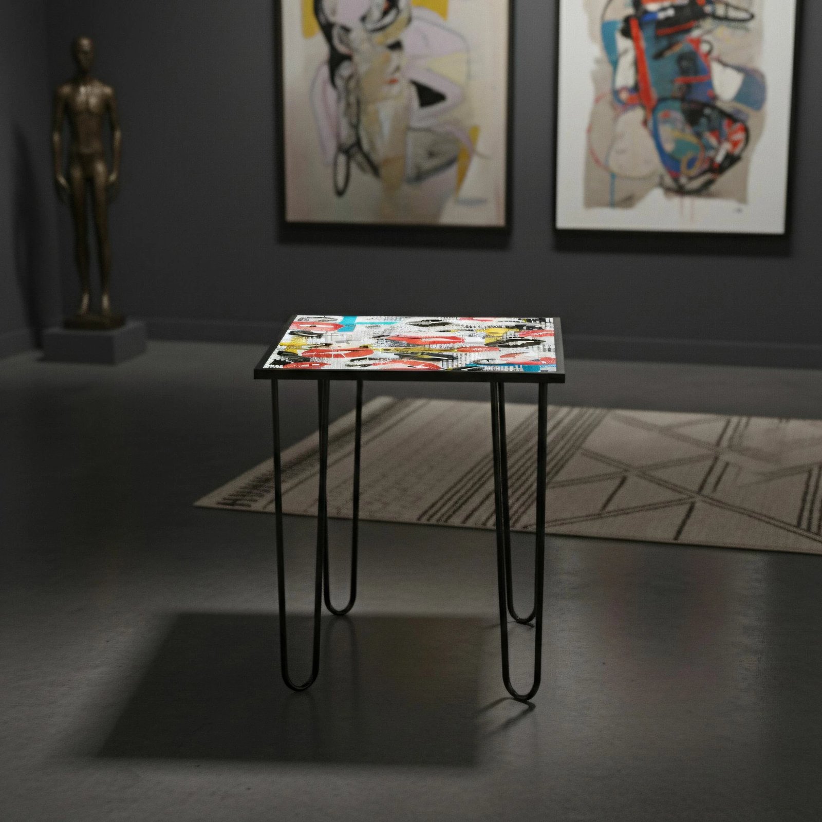 Tavolinë kafeje Skye Decor, shumëngjyrëshe, Shb-032-C