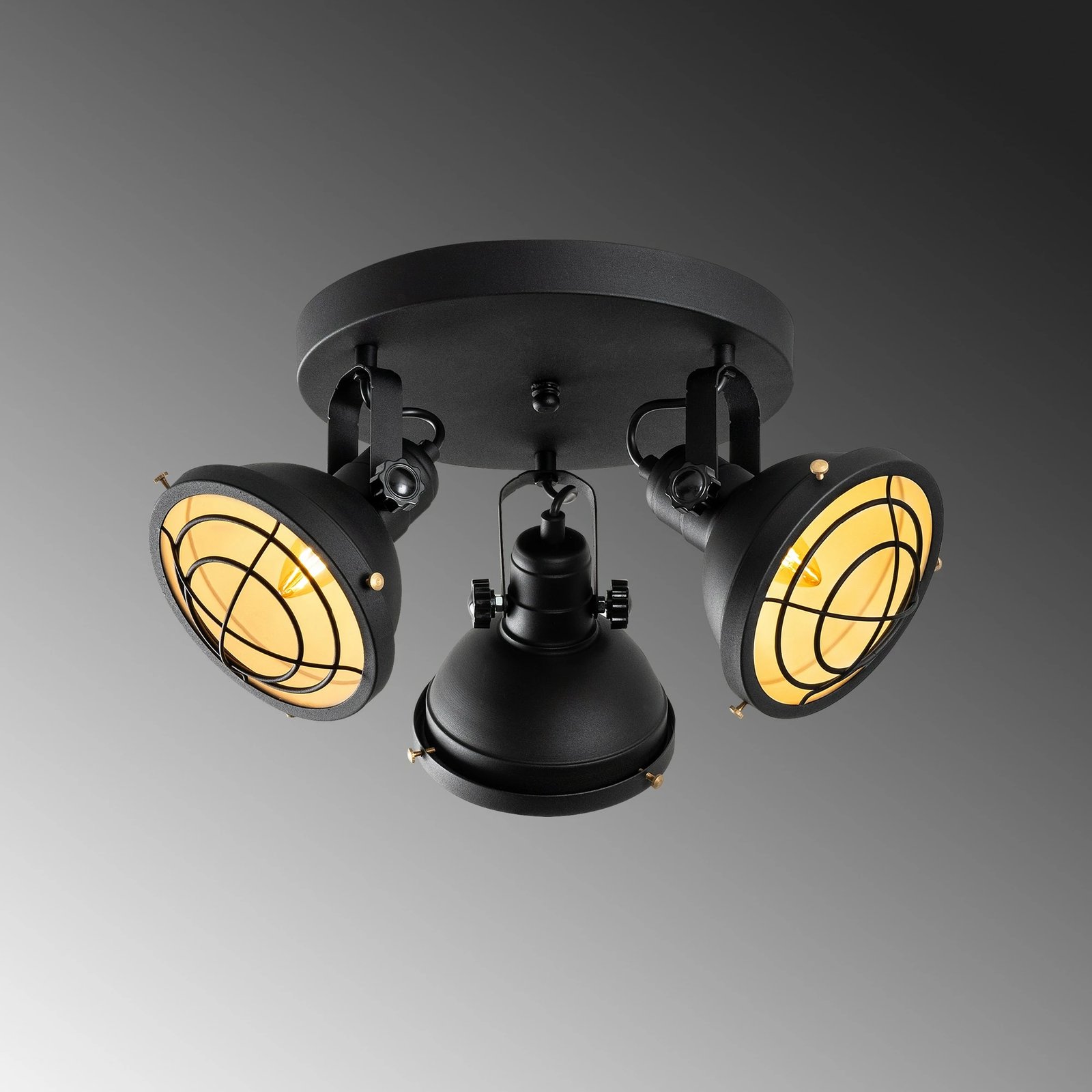 Llambë tavani Opviq, Spoly - 13798, metal, e zezë