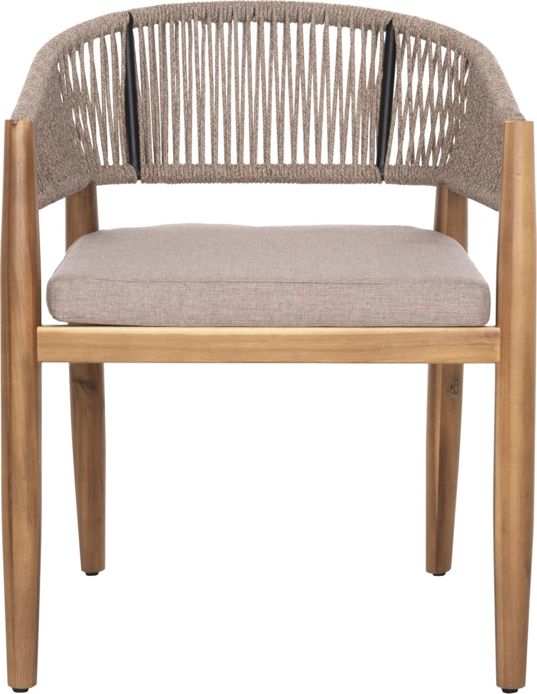 Karrige për terasë NAVAN FH6135.02 dru akacie natyral-litar najloni bezhë 59x58x76H cm, set prej 4 copë