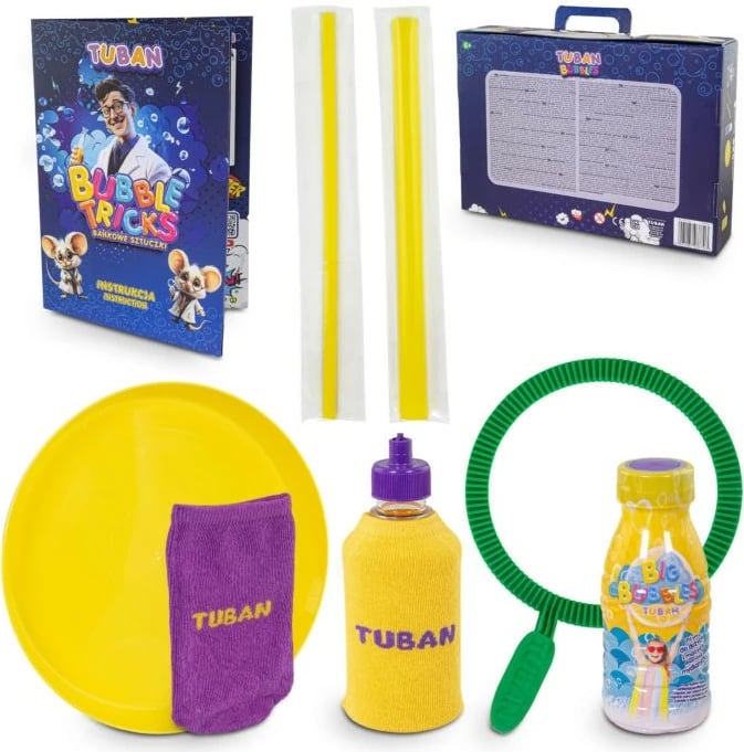 Set flluskash TUBAN Bubble Tricks, 10 aksesorë, shumëngjyrësh