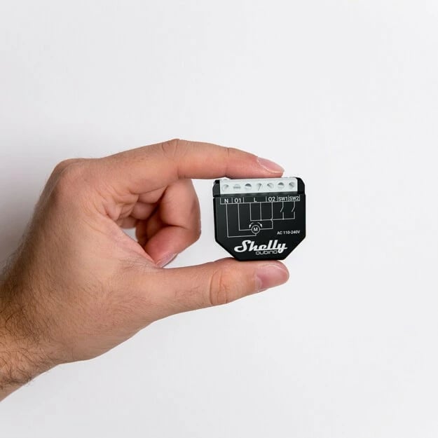 Smart relay Shelly Qubino Wave Shutter, Plastikë, 40 m, 25 dBmW, 0.3 W, E zezë