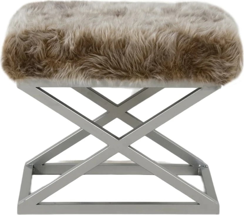 Puf Atelier del Sofa, pelush Capraz, argjend, kafe