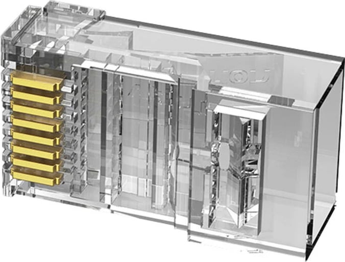 Komplet lidhës RJ45 Vention IDDR0-50, CAT6 UTP, Transparent, 50 copë