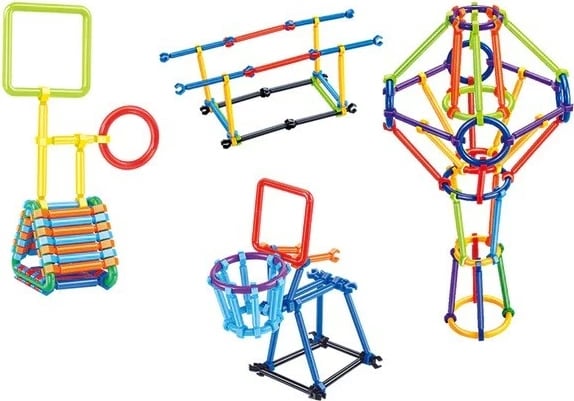 Set blloqe ndërtimi ASKATO Little Genius, 869 copa, plastikë, shumëngjyrëshe