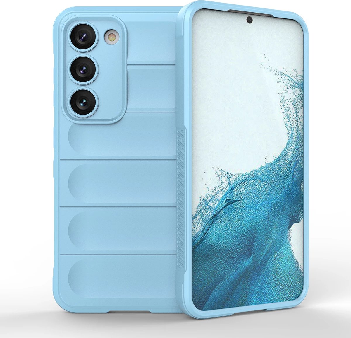 Mbështjellës Hurtel Magic Shield Case për Samsung Galaxy S23+, kaltër e çelët