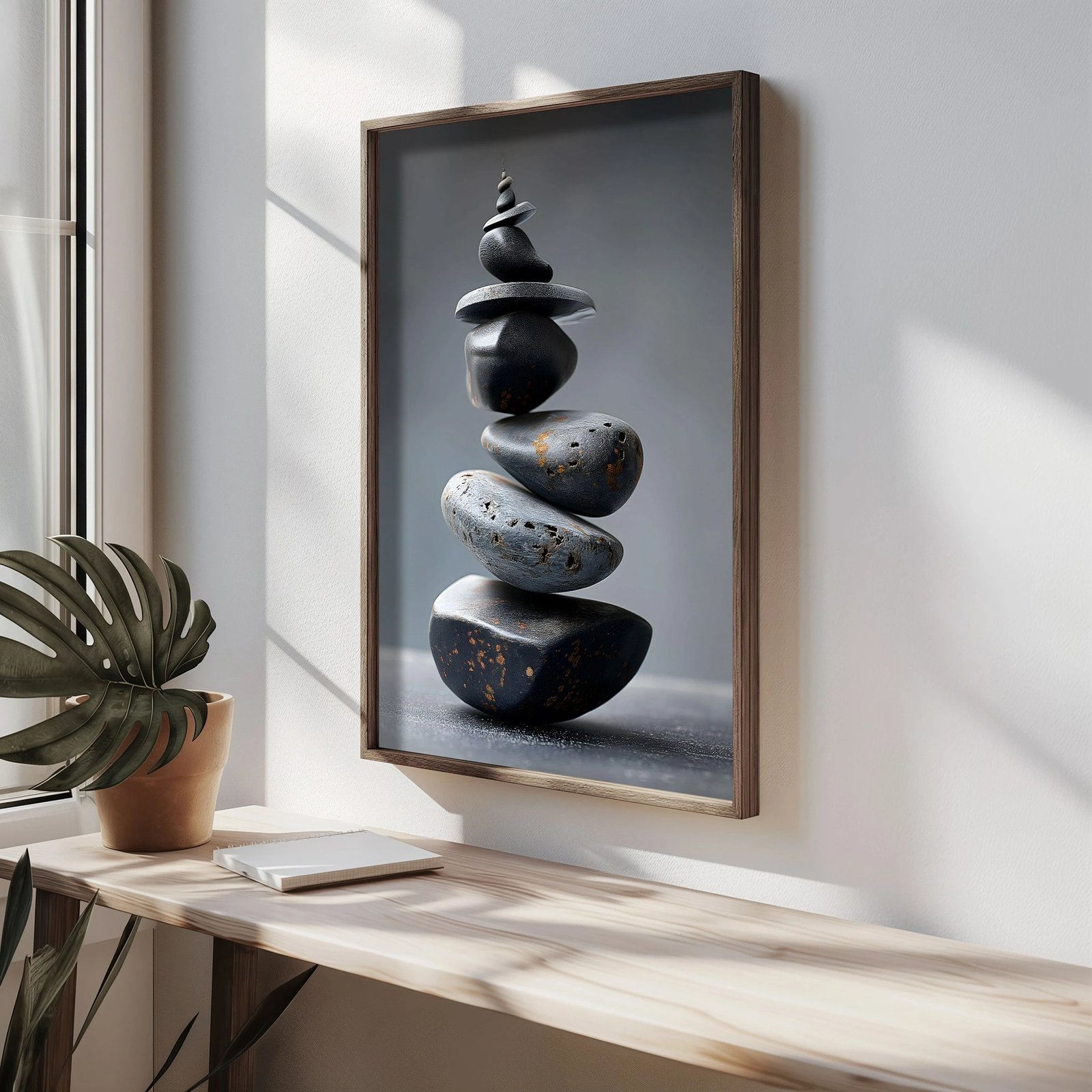 Pikturë dekorative me kornizë MDF, shumëngjyrëshe, HUM087, 50x70x3.5cm