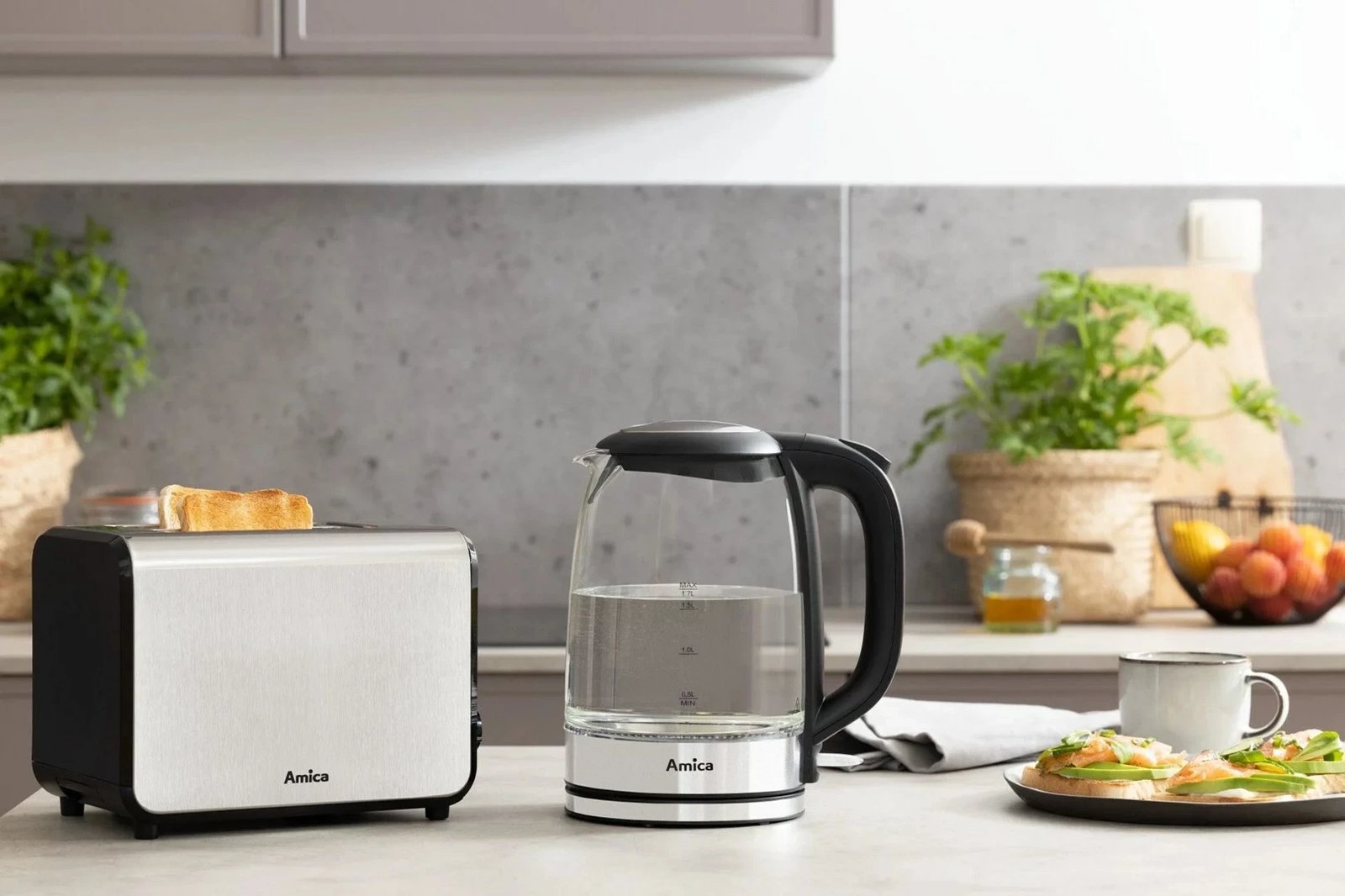 Çajnik elektrik Amica KD 2050G, 1.7 L, 2200 W, Transparent
