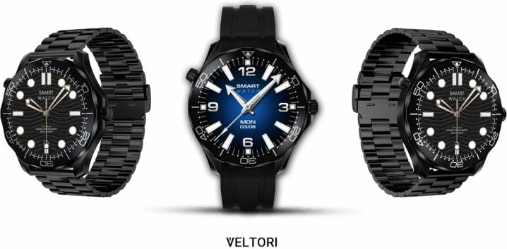 Smartwatch VELTORI unisex, e zezë