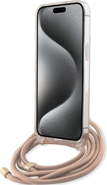Mbështjellës Guess Crossbody Cord 4G Print për iPhone 15 Pro Max, Rozë Mbështjellës Guess Crossbody Cord 4G Print për iPhone 15 Pro Max, Rozë