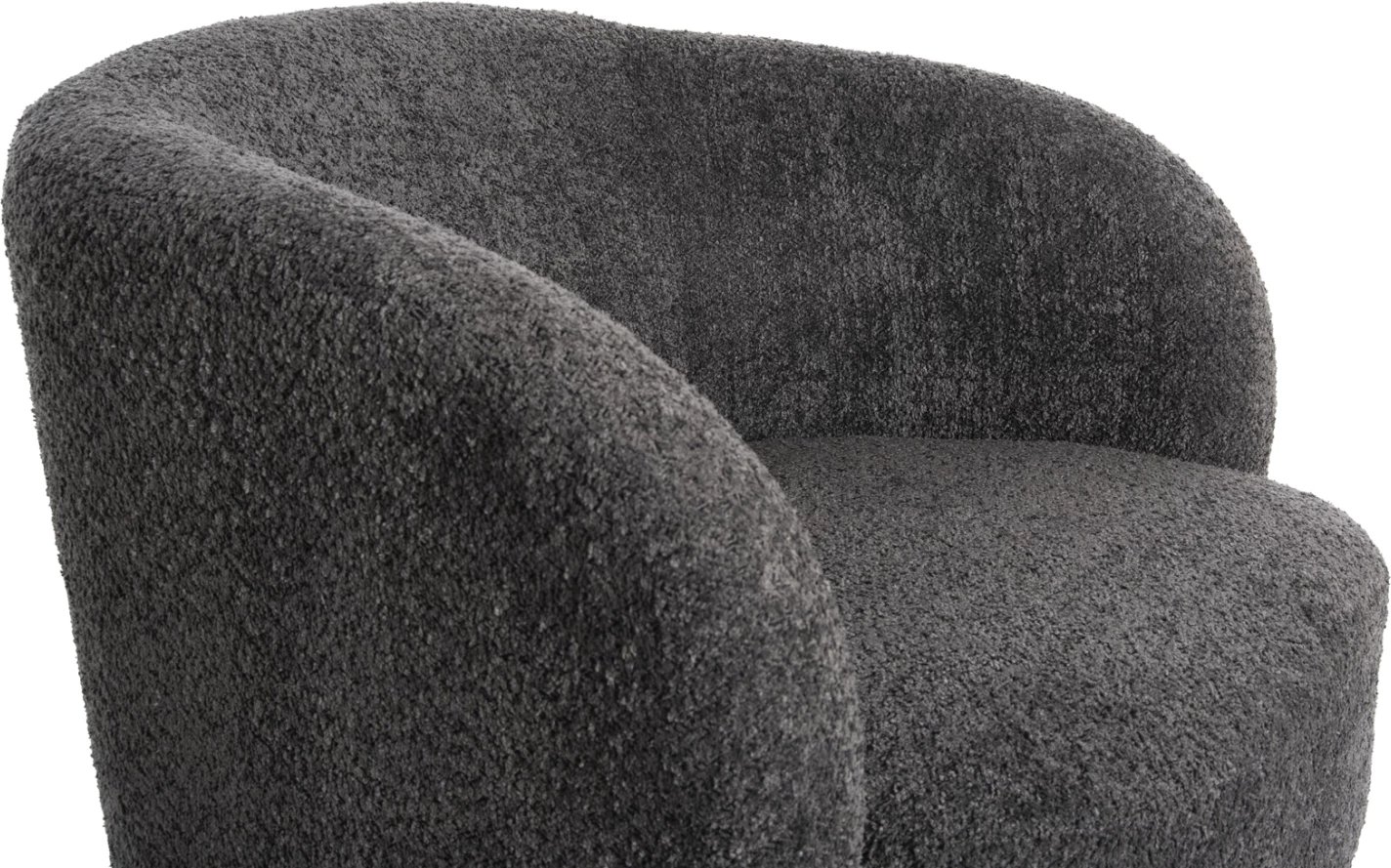 Karrige rrotulluese KARLEN FH9592.01, pëlhurë boucle gri, 78x81x77H cm