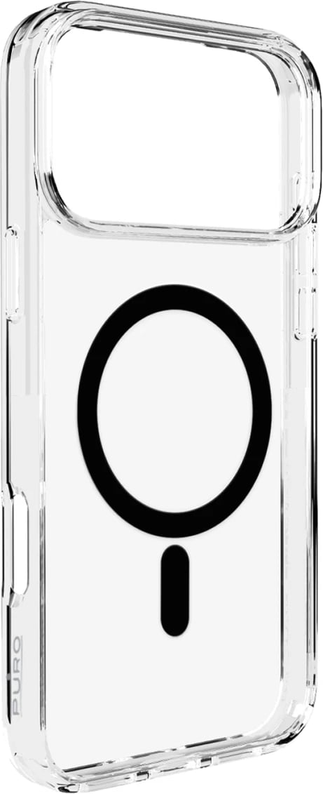 Mbështjellës Puro Lite Mag për iPhone 17 Pro, MagSafe, transparent me unazë të zezë