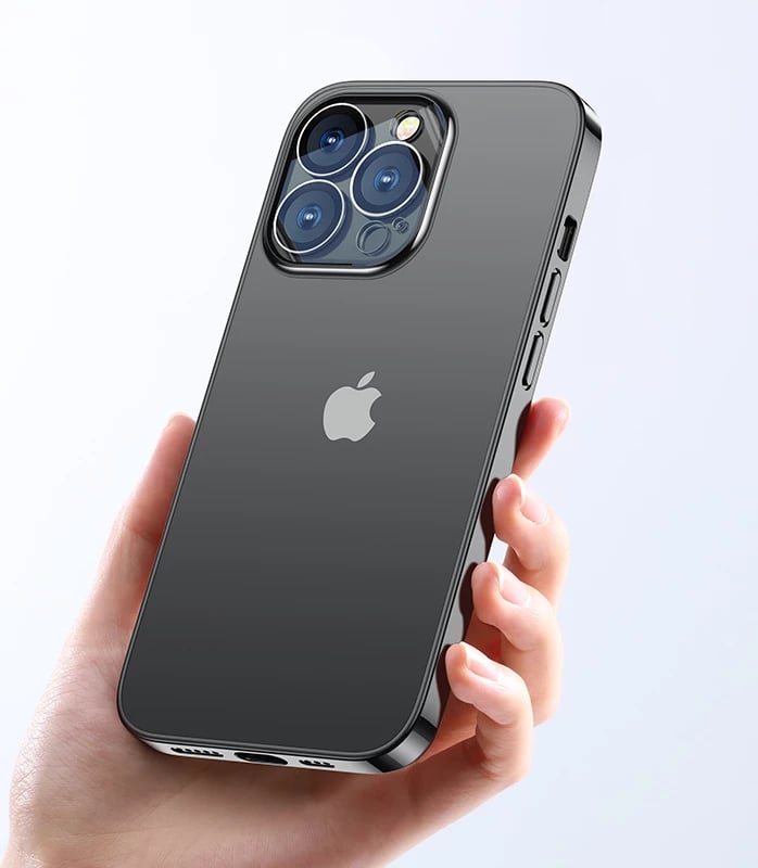 Mbështjellës Joyroom JR-14Q3 për iPhone 14 Plus, kornizë metalike, i zi