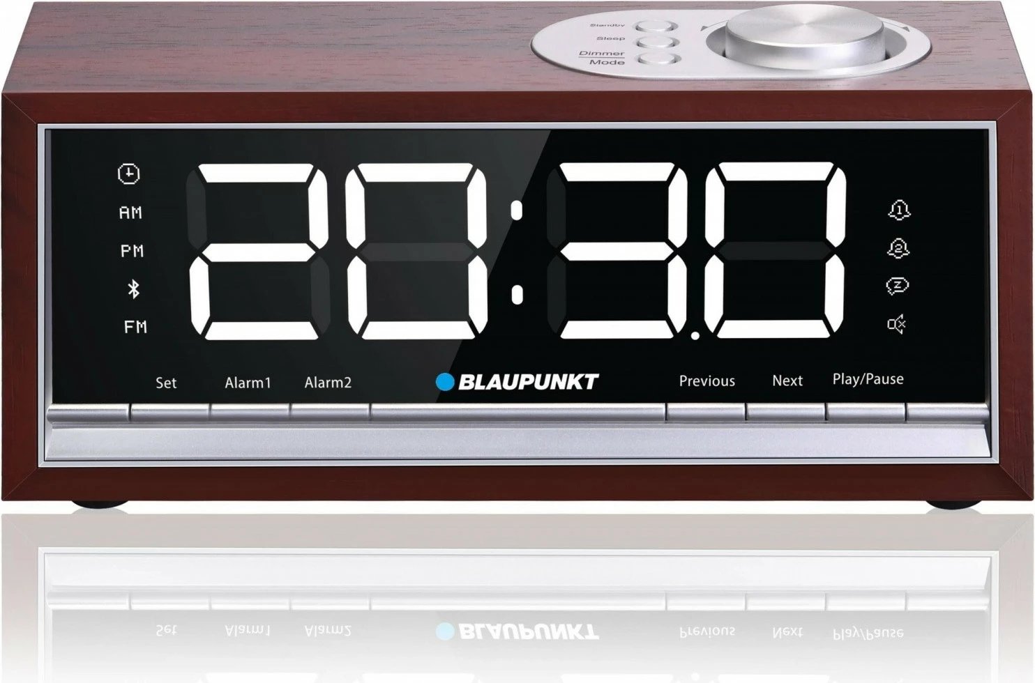 Radio-alarëm Blaupunkt CR60BT, PLL FM, Bluetooth, pamje druri