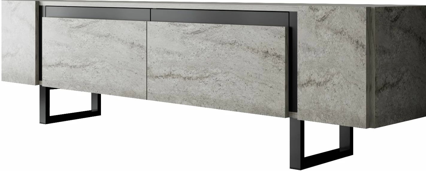 Komodë TV Hanah Home, Yildiz, travertin, e zezë