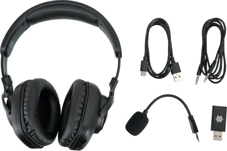 Kufje gaming Tracer GameZone Mobile Hybrid BT+2.4G, wireless, mikrofon i ndashëm, 20h, të zeza