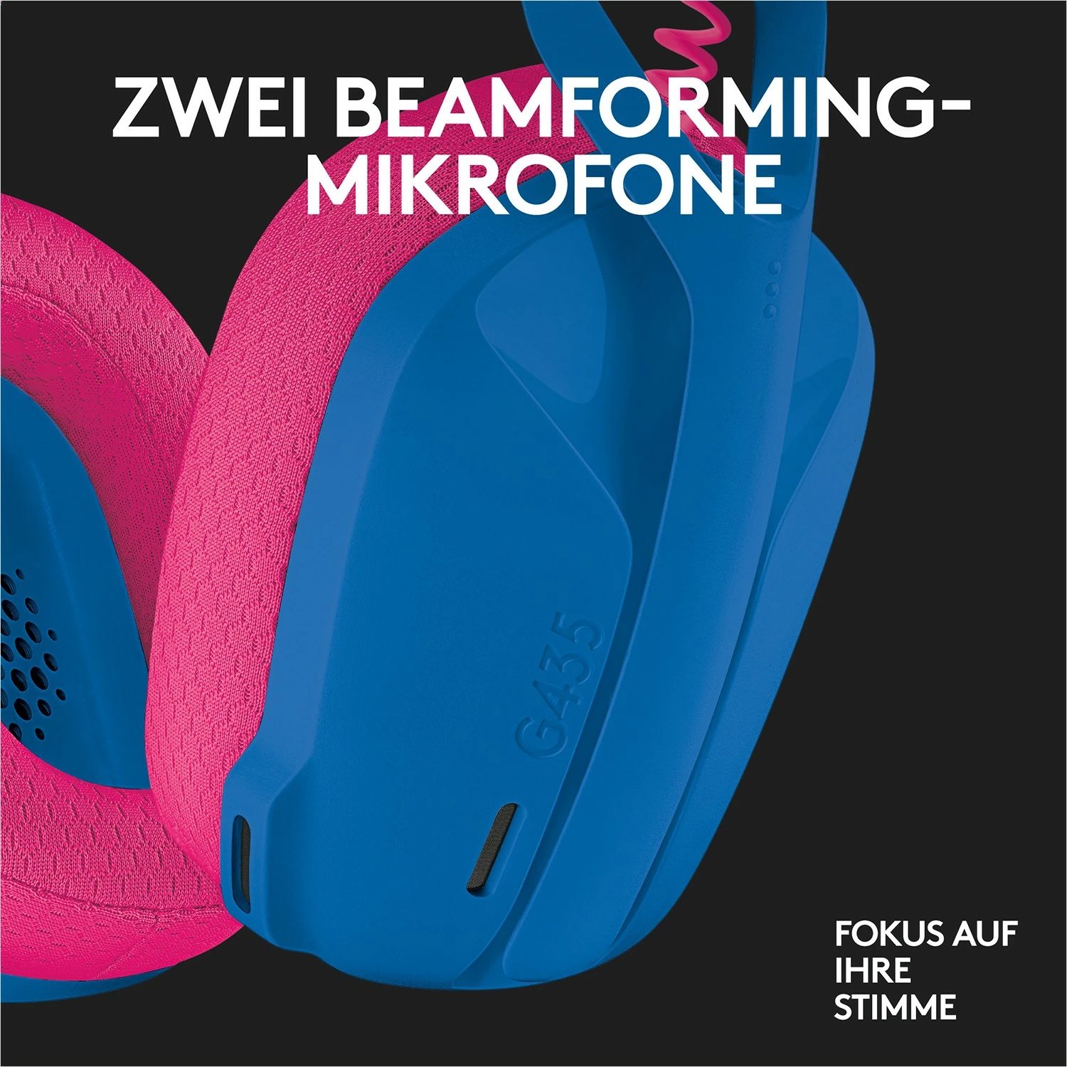 Kufje gaming wireless Logitech G G435 LIGHTSPEED, Bluetooth, 18 orë, Blue