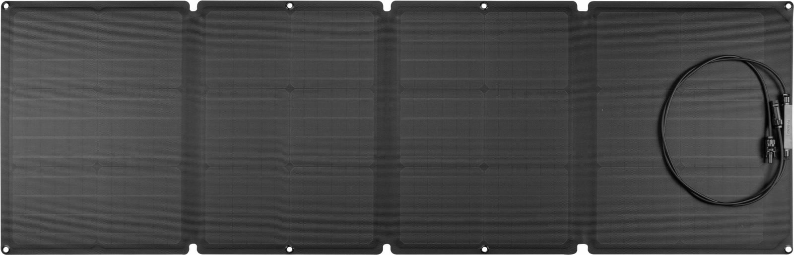 Panel diellor EcoFlow 110W, monokristalin, i zi, portativ