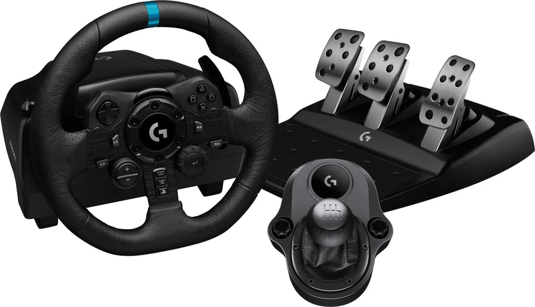 Timon gare me pedale dhe shifter, Logitech G923 SE 991-000531, për PlayStation, i zi