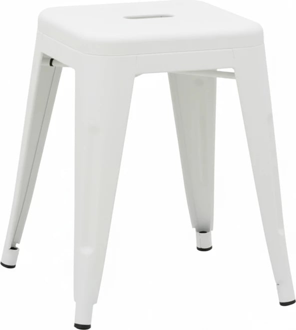 Karrige për bar Utopia, metalike, ngjyrë e bardhë matte, 30x30x45cm