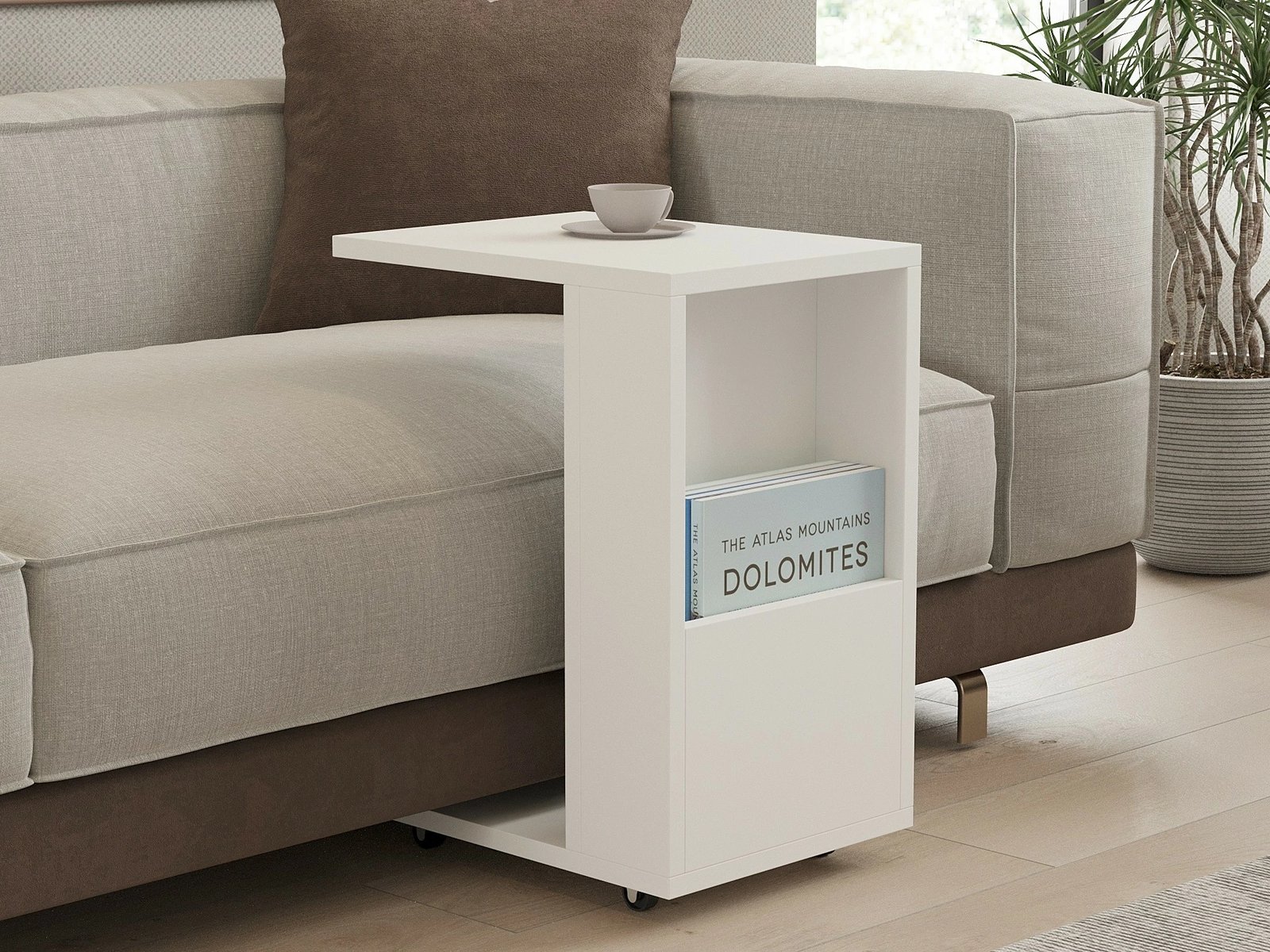 Tavolinë anësore, ngjyrë e bardhë, Skye Decor, Star