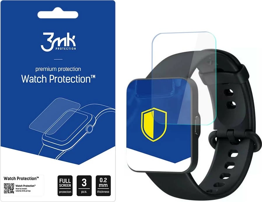 Film mbrojtës për smartwatch 3mk Protection Watch Protection ARC, për Xiaomi Redmi Watch 3 Active, Transparent