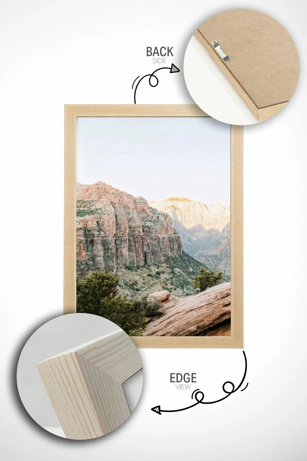 Pikturë dekorative me kornizë (2 copë), Wallity, Ersy2Lımodel28-Ahsap